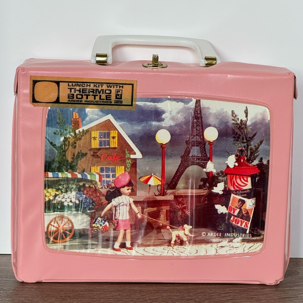 RARE “Tutti in Paris” Vinyl Lunch Box w/ Thermo Bottle 1966 Ardee MINT
